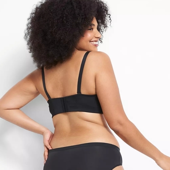 Cacique black adjustable strap / strapless / multi way lightly padded bra 40DDD - Picture 4 of 11